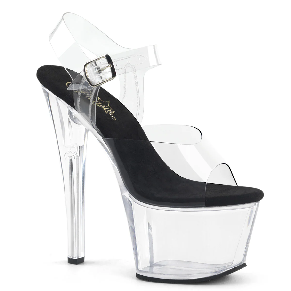 Clear 7 Inch Fetish Pole Platform Shoes -  Pleaser SKY-308 - Image 6