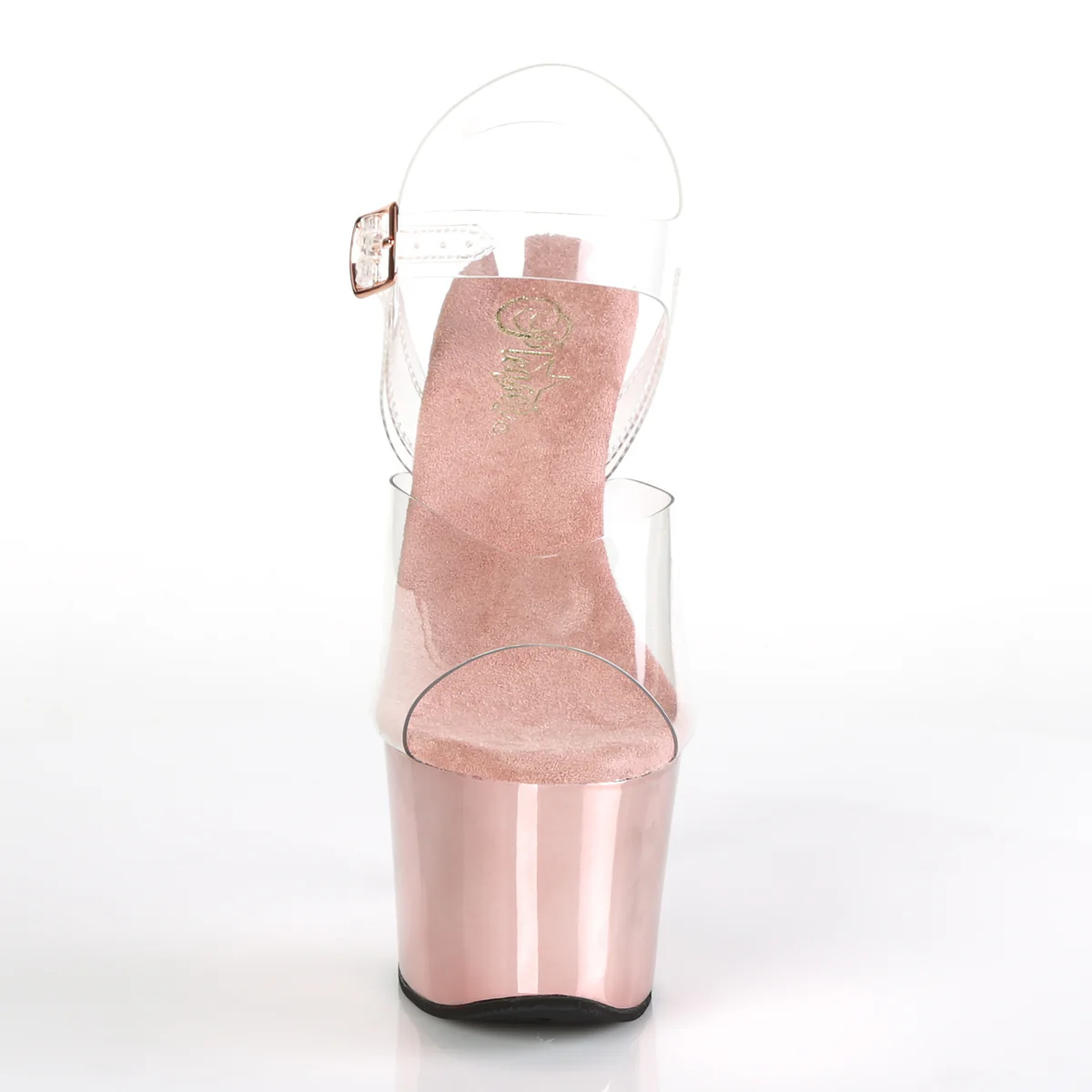 Rose Gold Chrome 7 Inch Exotic Dancing Stripper Heels -  Pleaser SKY-308 - Image 2