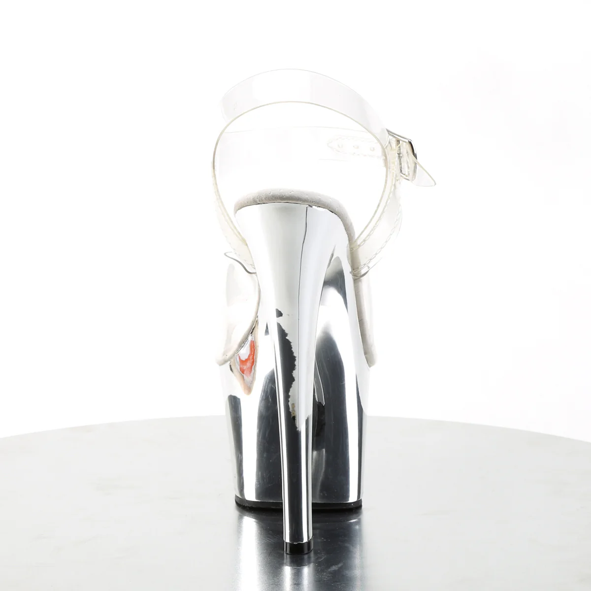 Silver Chrome 7 Inch Exotic Dancing Stripper Heels - Pleaser SKY-308 - Image 4