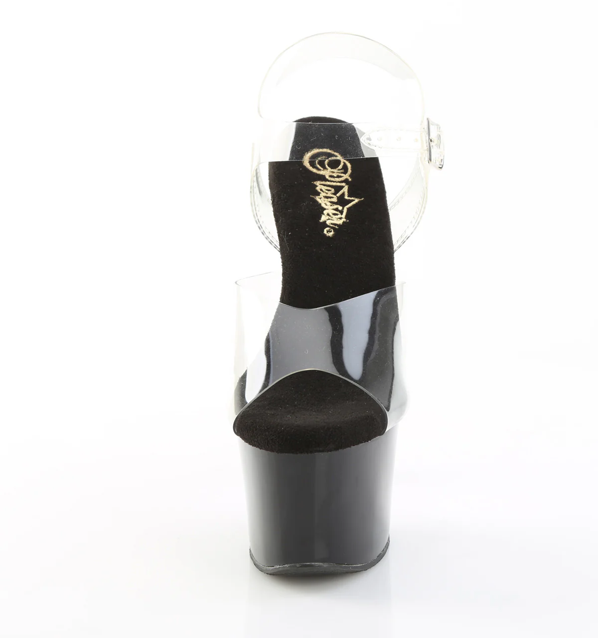 Clear Black 7 Inch Exotic Dancer Platform Shoes - Pleaser SKY-308CRS - Image 2