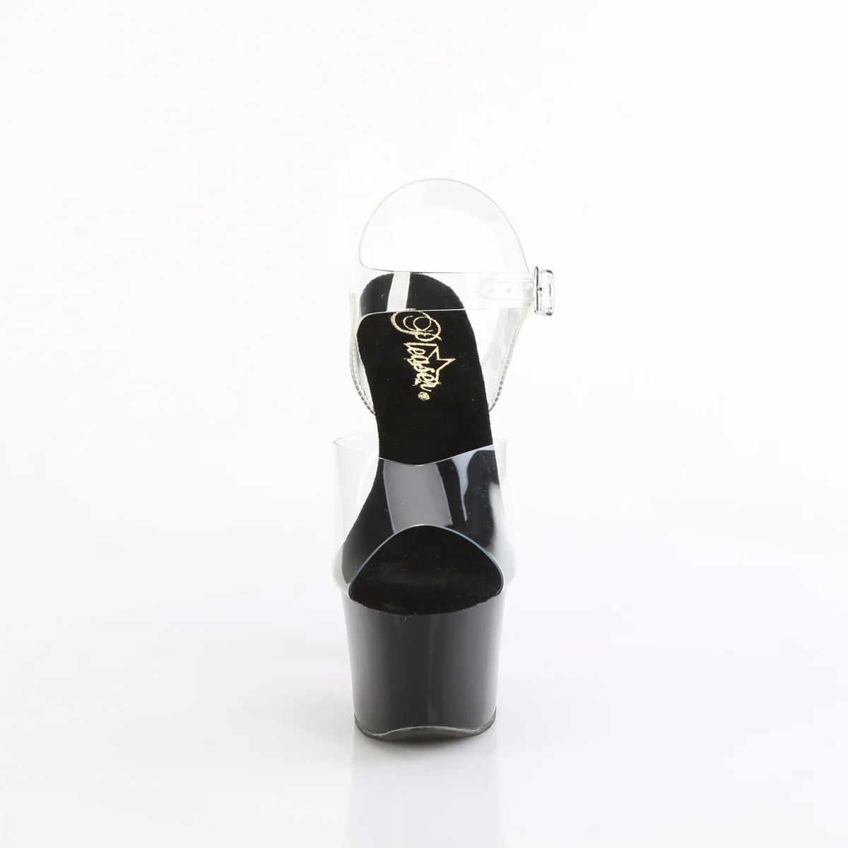 Clear Black 7 Inch Lap Dancer Platform Shoes -  Pleaser SKY-308CRS - Image 2