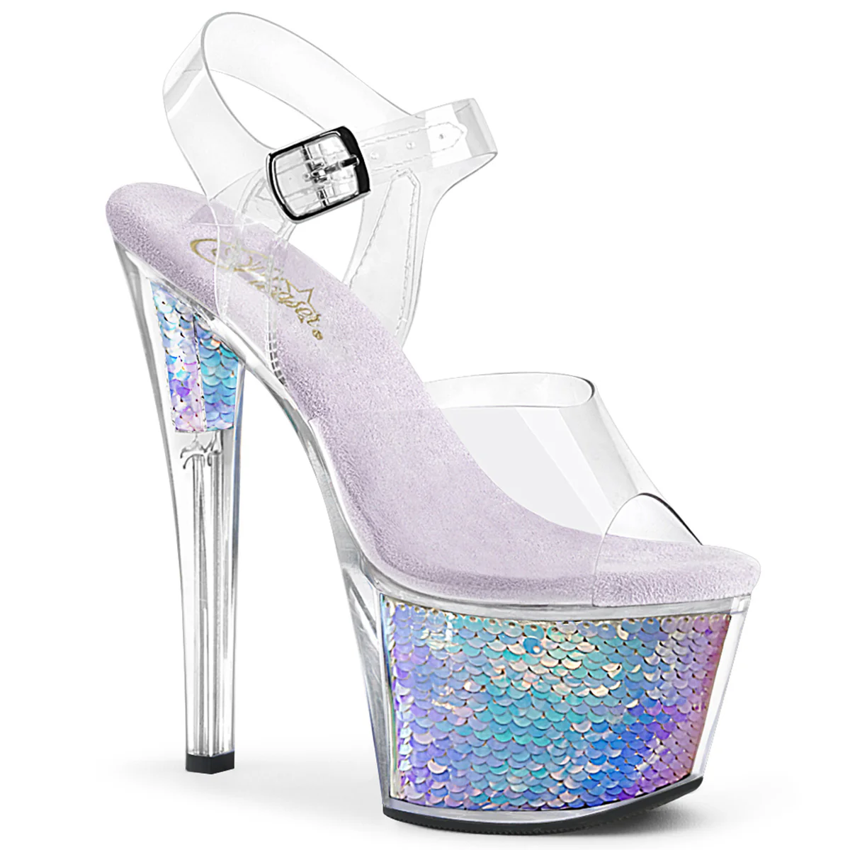 Lavender 7 Inch Platform Pole Platform Shoes - Pleaser SKY-308MC