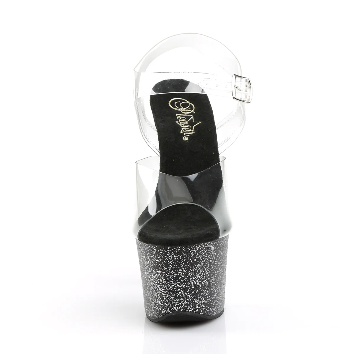 Clear Black 7 Inch Fetish Pole Platform Shoes - Pleaser SKY-308MG - Image 2