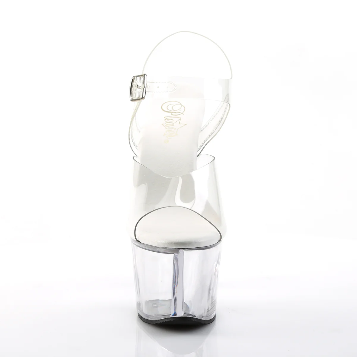 Clear 7 Inch Fetish Pole Platform Shoes - Pleaser SKY-308VL - Image 2