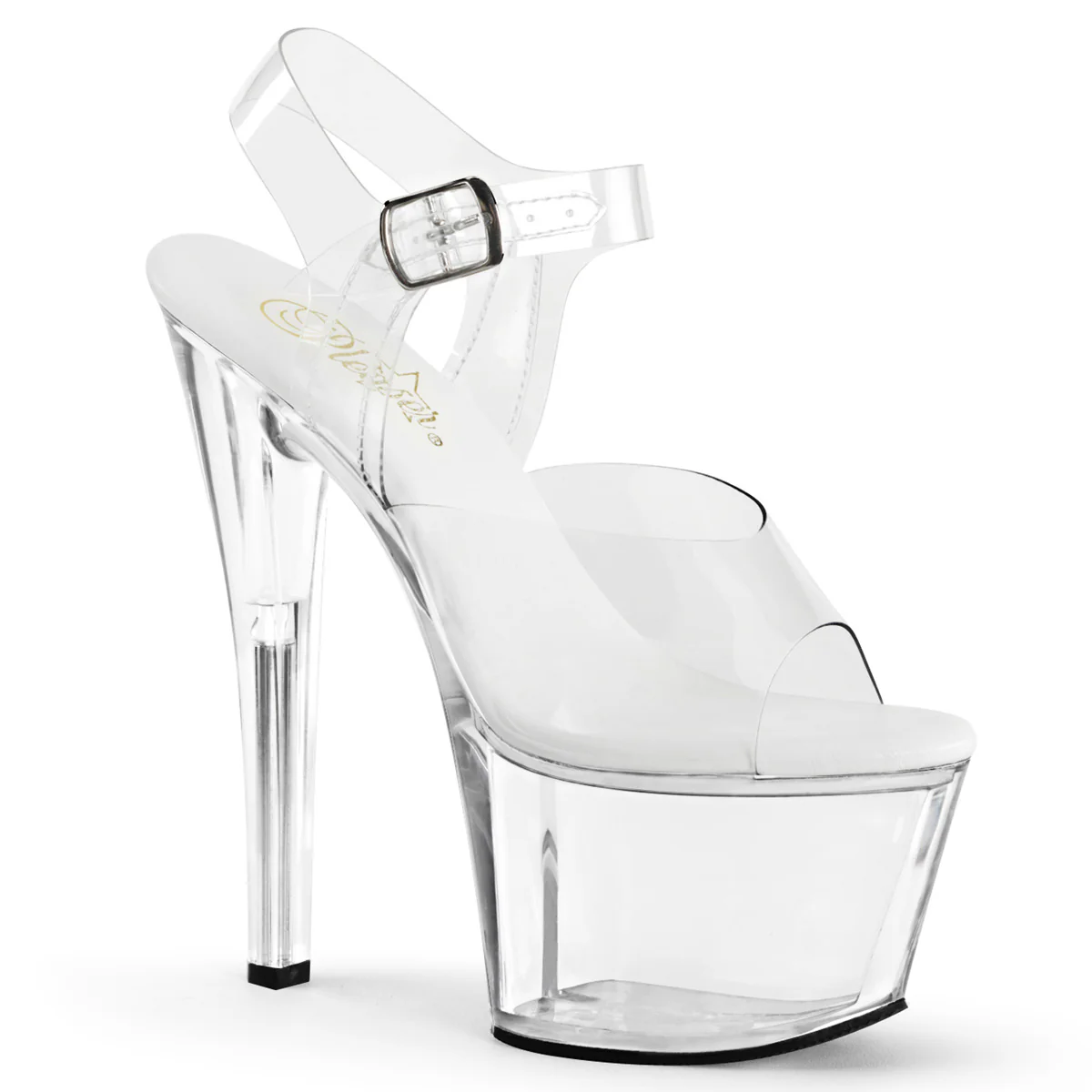 Clear 7 Inch Fetish Pole Platform Shoes - Pleaser SKY-308VL - Image 6