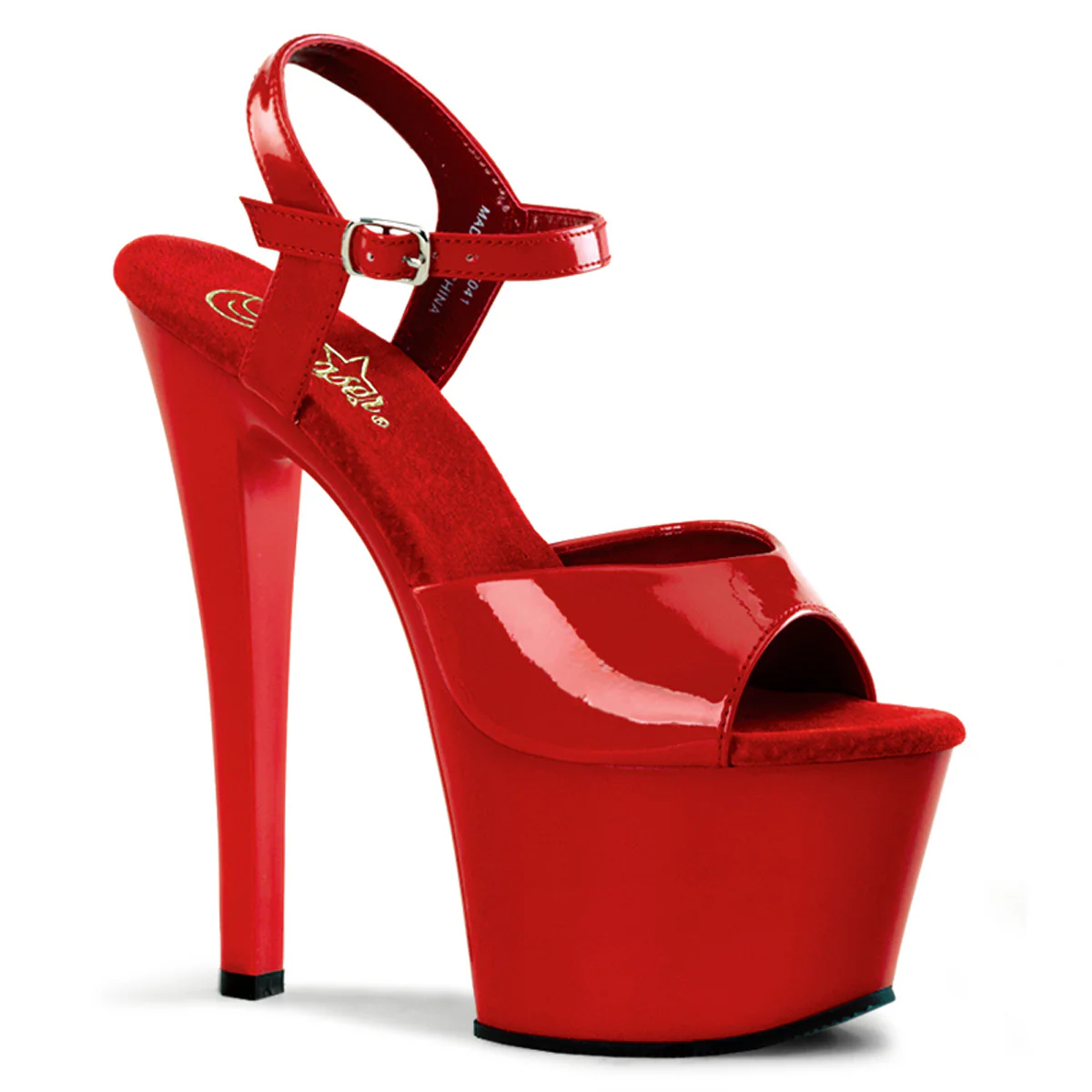Red 7 Inch Exotic Dancing Platform High Heels -  Pleaser SKY-309 - Image 6