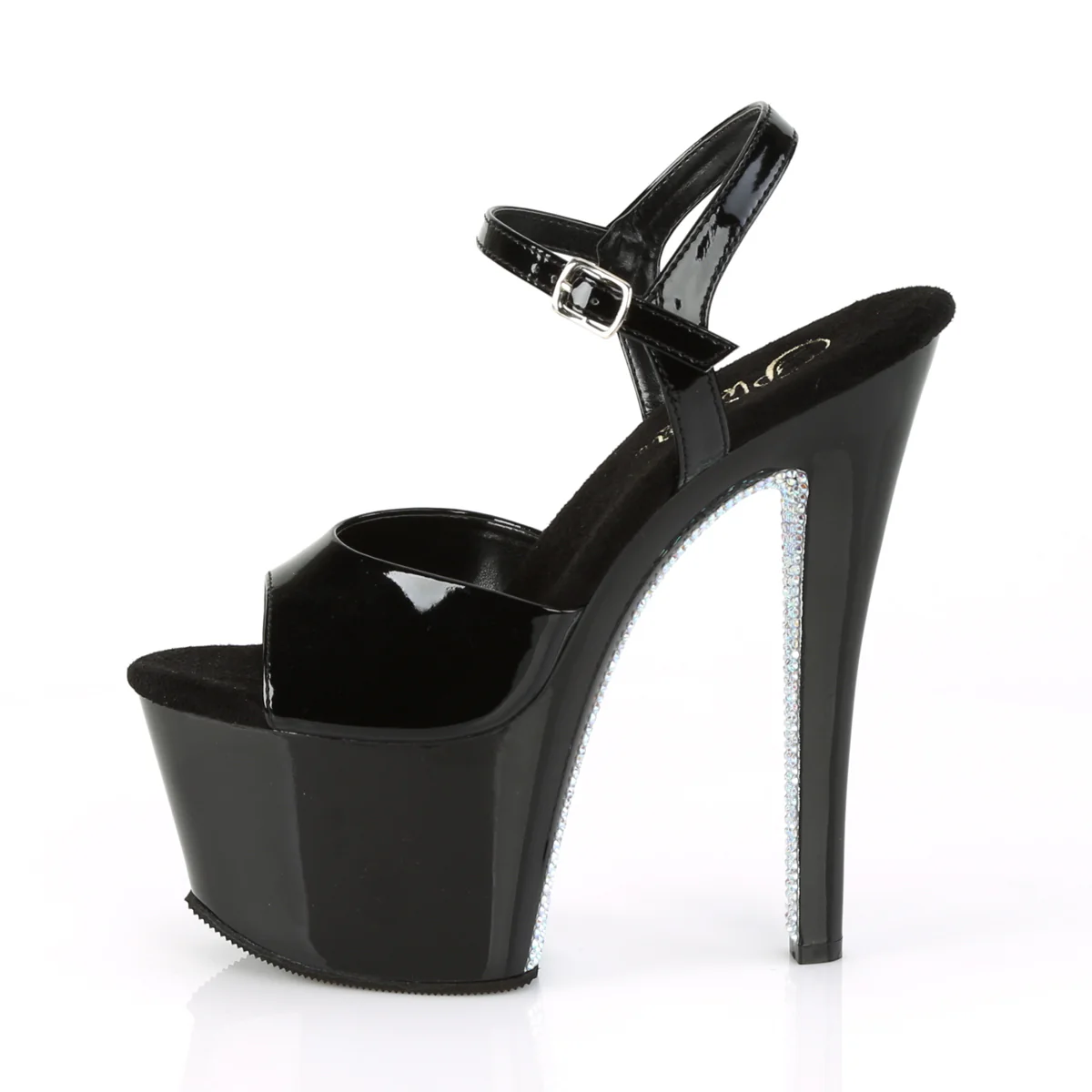 Black 7 Inch Exotic Dancing Platform High Heels -  Pleaser SKY-309CRS - Image 3