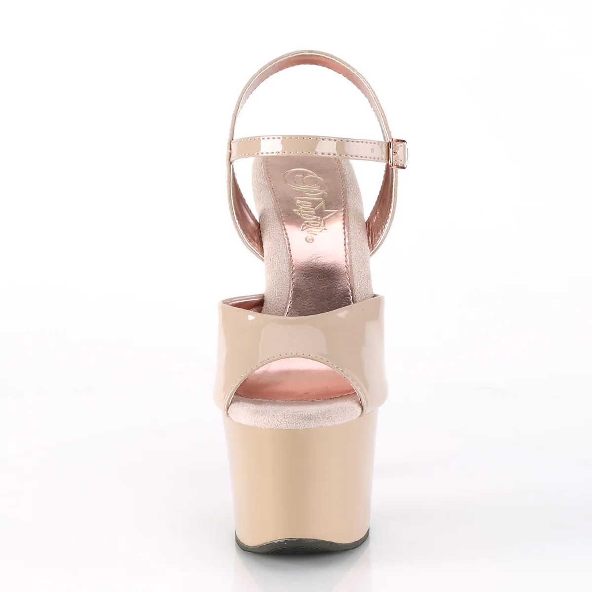 Nude 7 Inch Pole Dancer Platform Shoes - Pleaser SKY-309TT - Image 2
