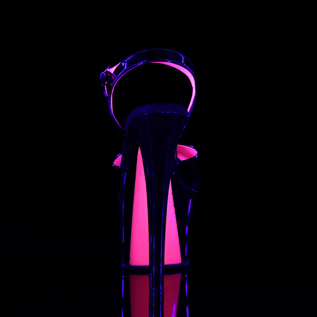 Black Hot Pink 7 Inch Exotic Dancing Platform Shoes - Pleaser SKY-309TT - Image 4