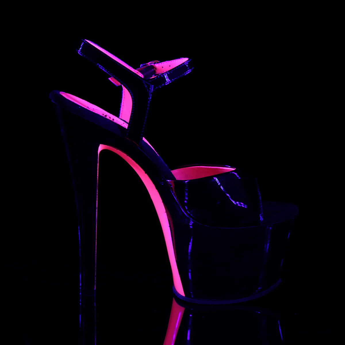 Black Hot Pink 7 Inch Exotic Dancing Platform Shoes - Pleaser SKY-309TT - Image 5