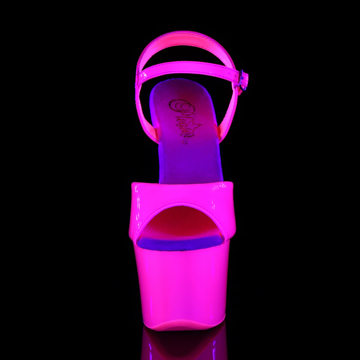 Neon H. Pink 7 Inch Pole Dancer Platform High Heels -  Pleaser SKY-309UV - Image 2