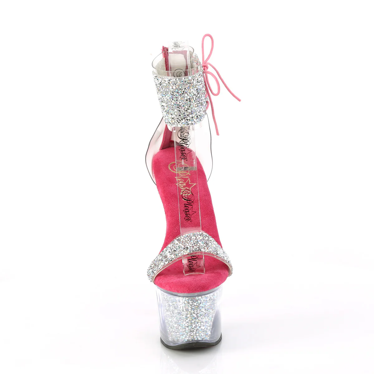 Silver 7 Inch Pole Dancer Platform High Heels -  Pleaser SKY-327RSI - Image 2
