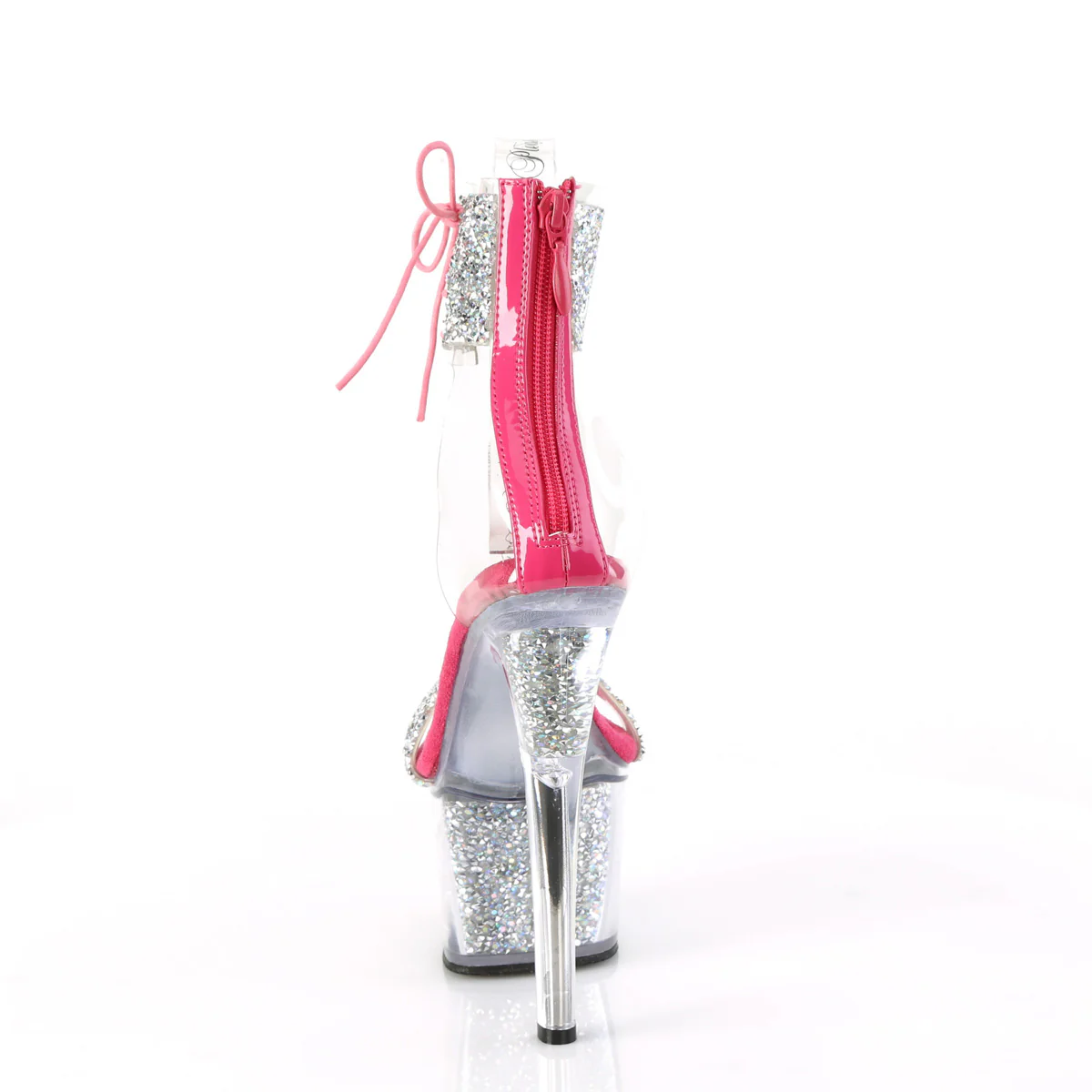Silver 7 Inch Pole Dancer Platform High Heels -  Pleaser SKY-327RSI - Image 4