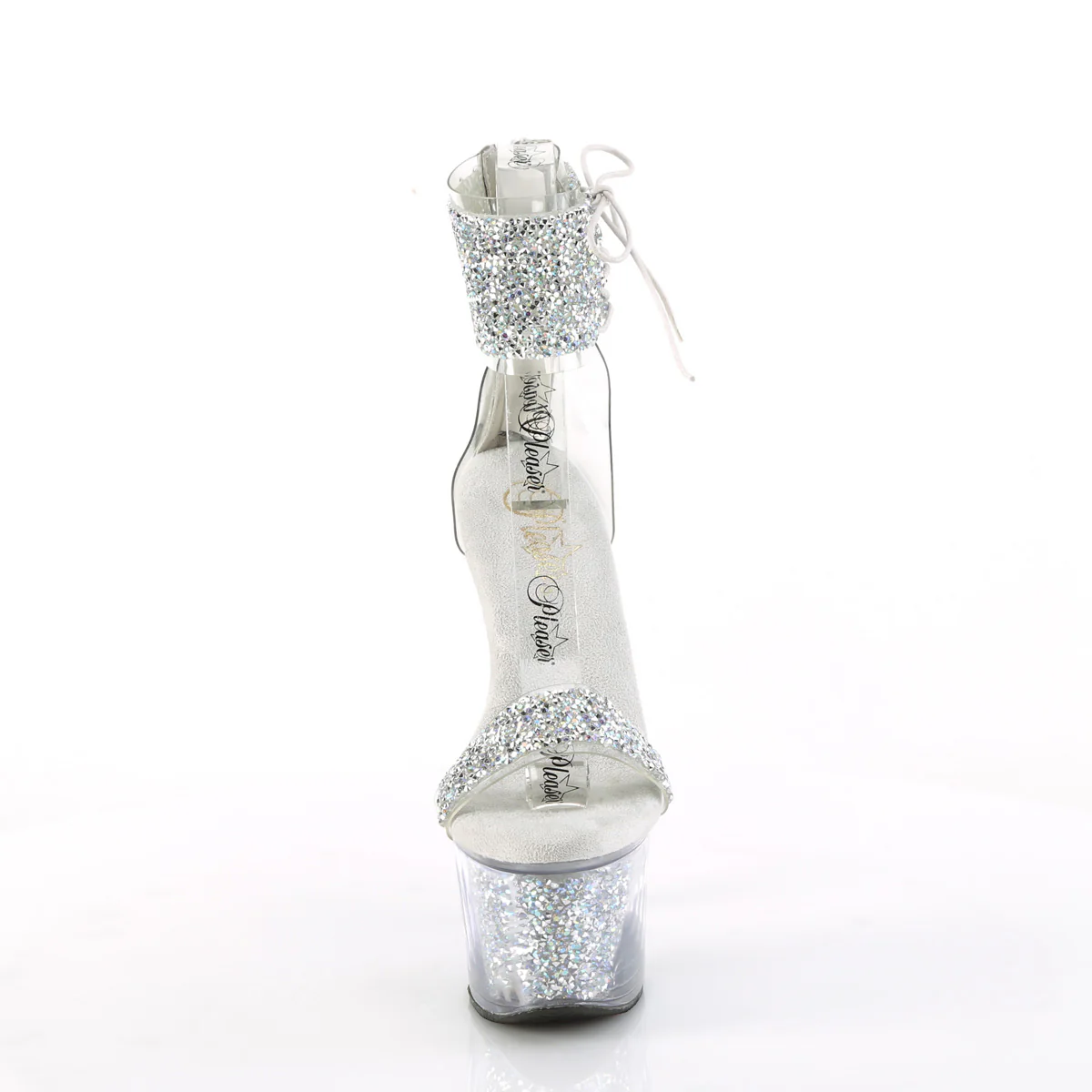 Silver 7 Inch Platform Pole Platform Shoes - Pleaser SKY-327RSI - Image 2