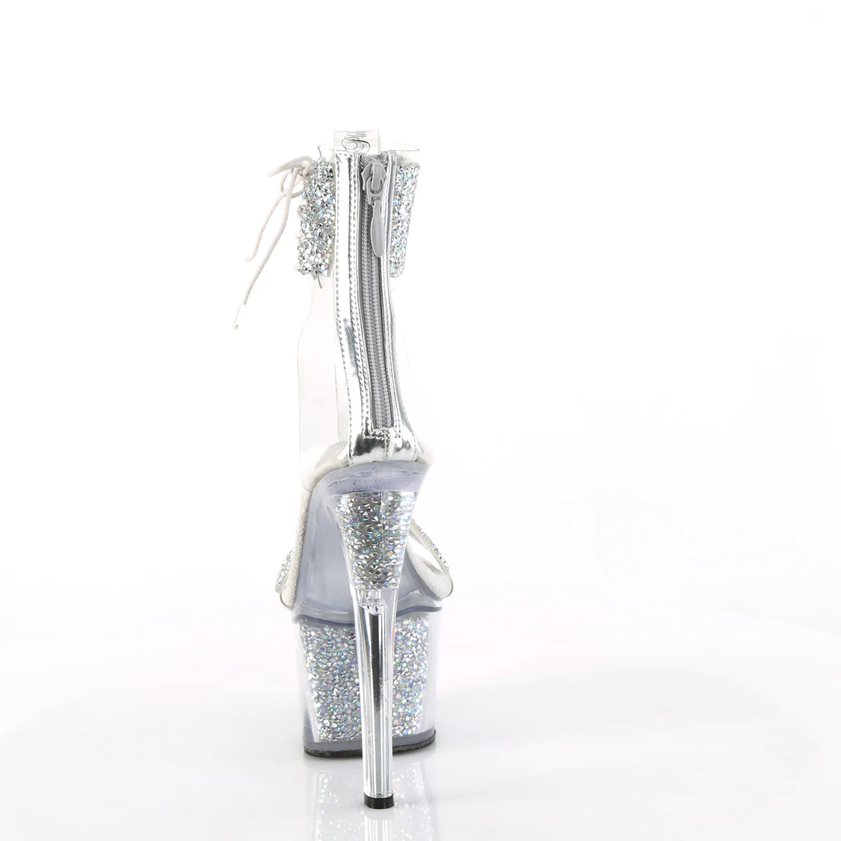 Silver 7 Inch Platform Pole Platform Shoes - Pleaser SKY-327RSI - Image 4