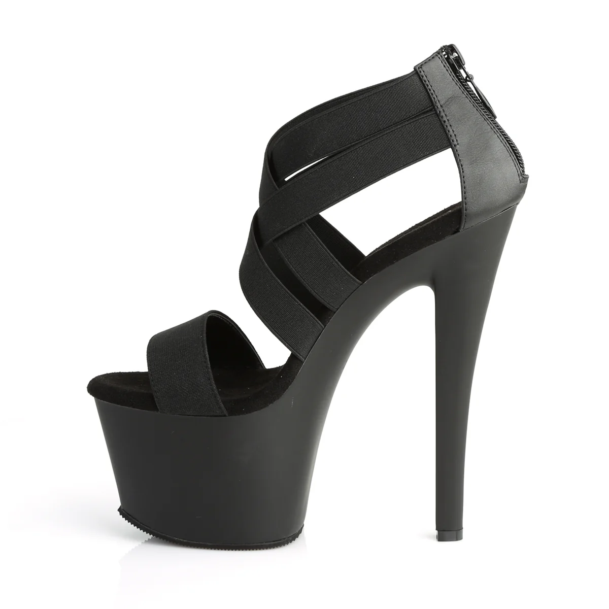 Black 7 Inch Pole Dancer Platform Shoes - Pleaser SKY-369 - Image 3