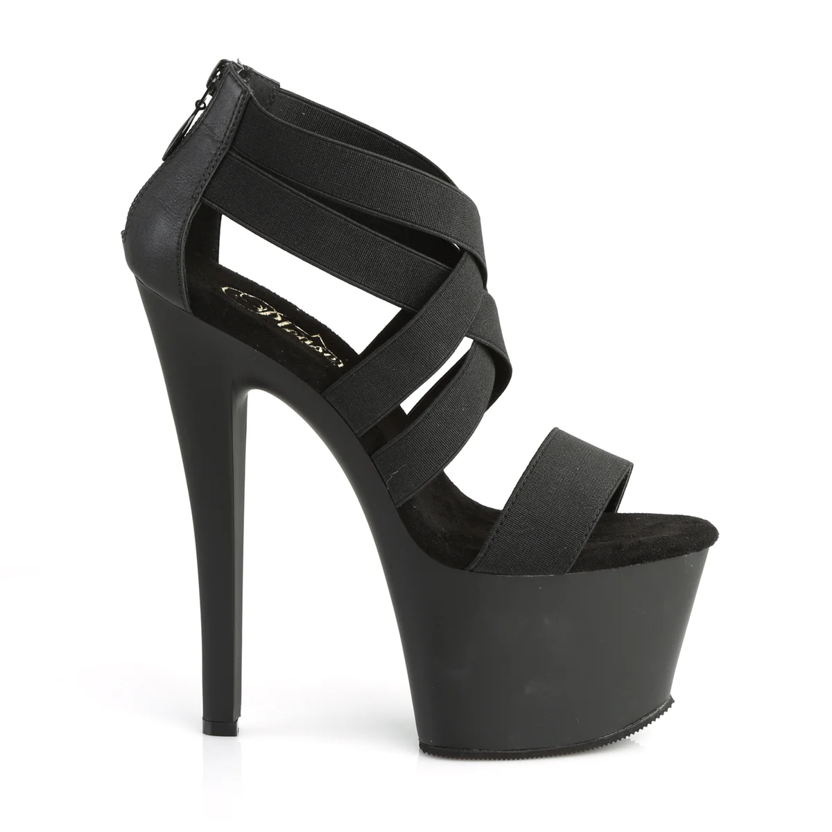 Black 7 Inch Pole Dancer Platform Shoes - Pleaser SKY-369 - Image 5