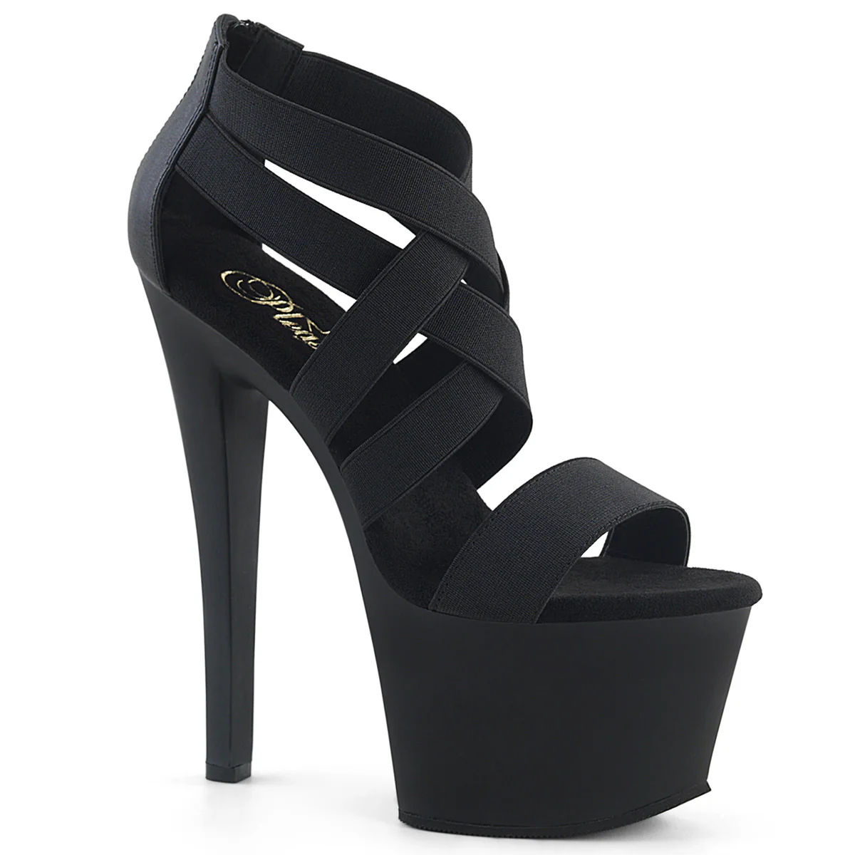 Black 7 Inch Pole Dancer Platform Shoes - Pleaser SKY-369 - Image 6
