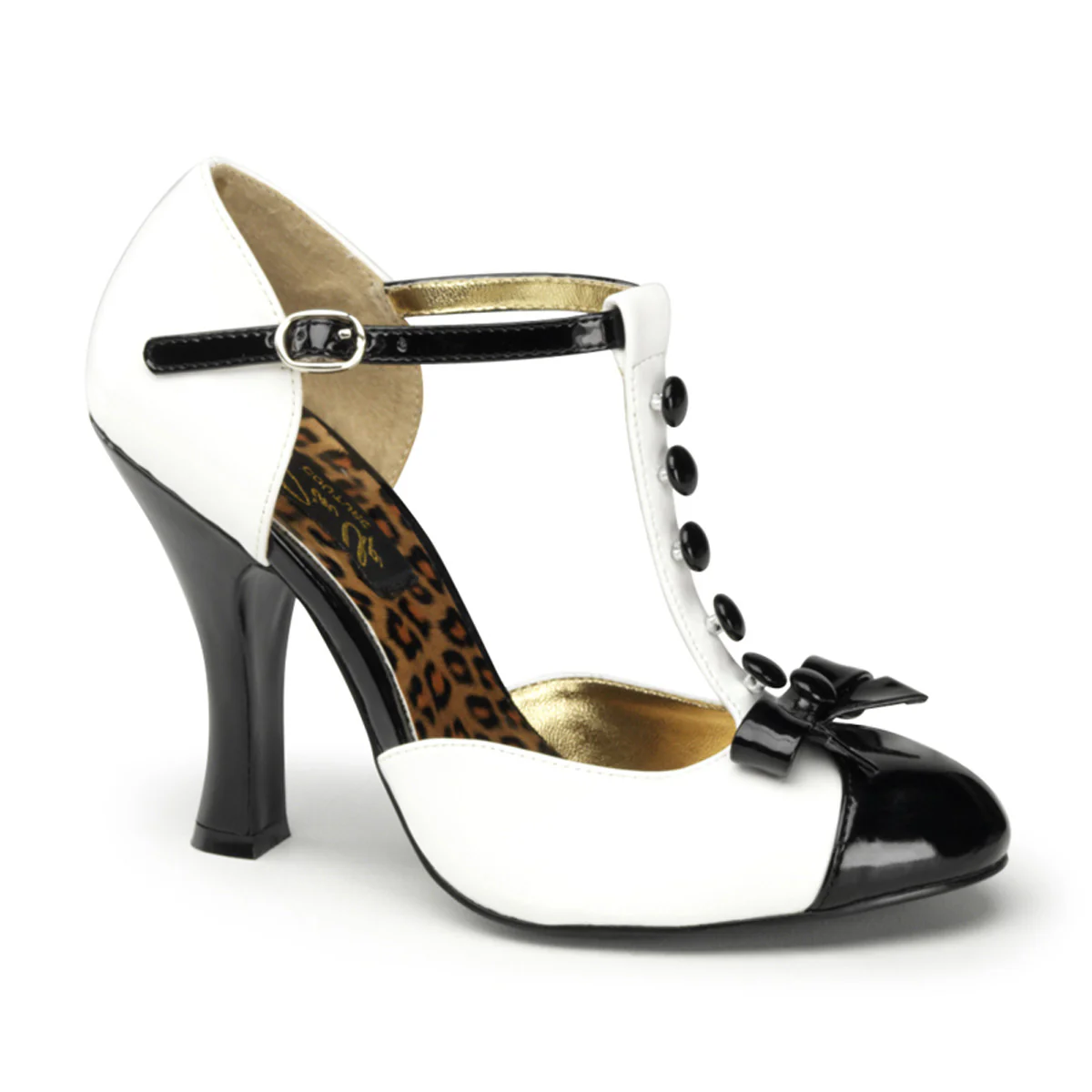 White 4 Inch Retro Heels - Pin Up Couture SMITTEN-10