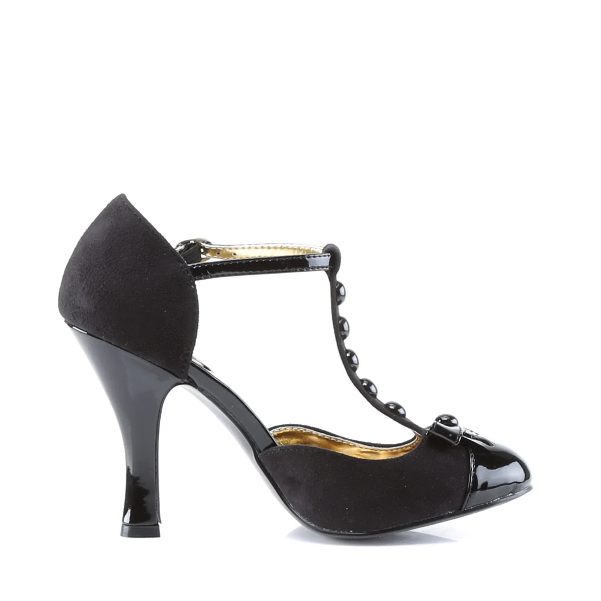 Black 4 Inch Vintage Glamour Heels - Pin Up Couture SMITTEN-10 - Image 5