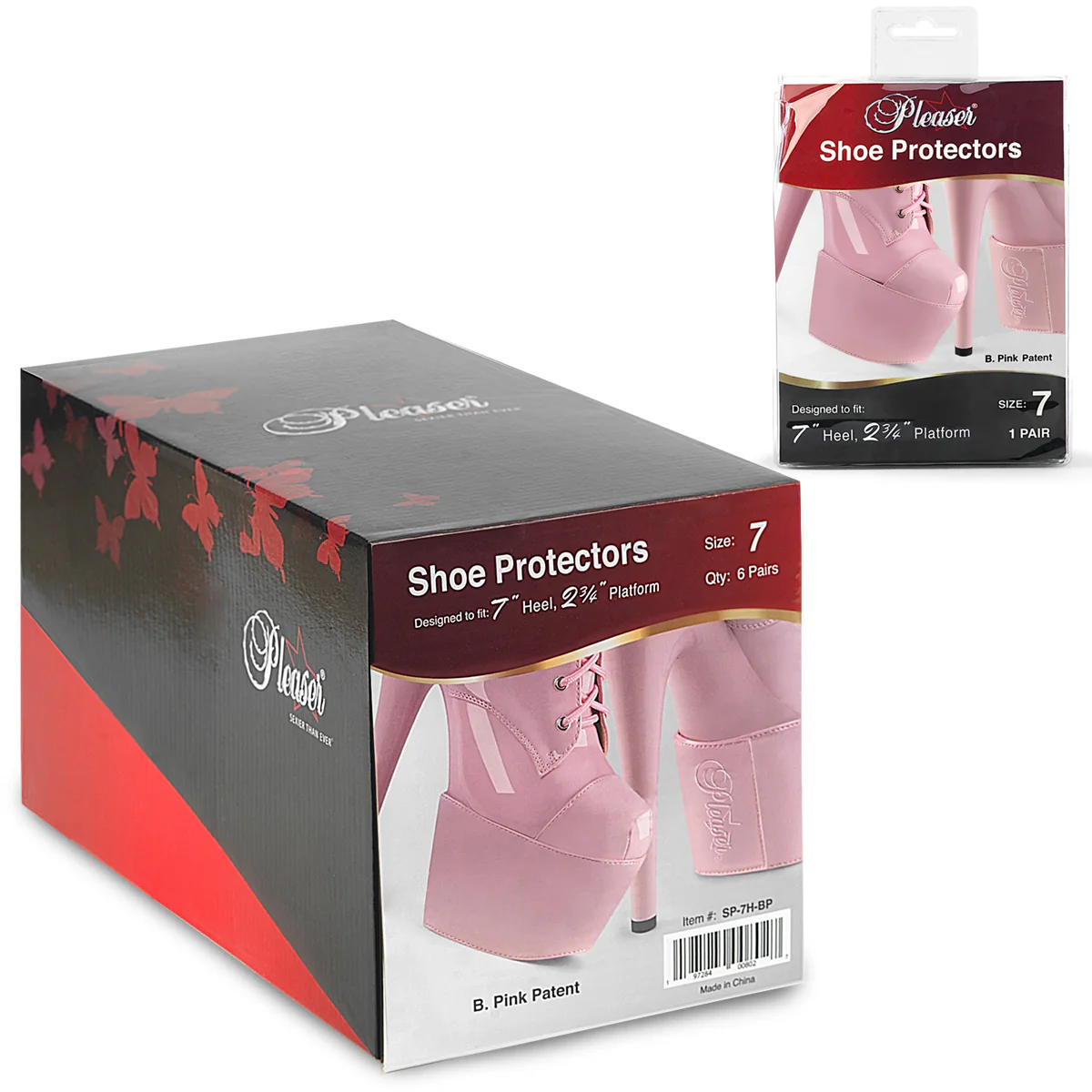 Shoe Protectors for 7" Heels  Pole Dancer Platform Shoes Accessories -  Pleaser SP-7H-BP