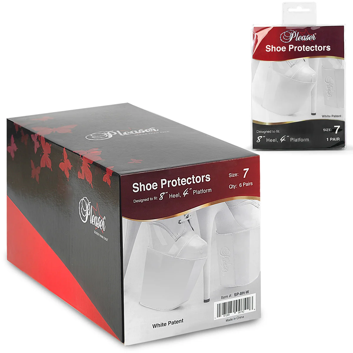 Shoe Protectors for 8" Heels  Fetish Pole Platform Shoes Accessories -  Pleaser SP-8H-W