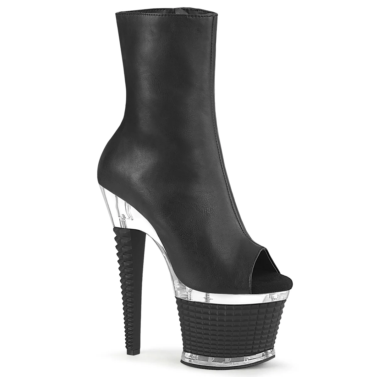 Black 7 Inch Pole Dancer Ankle Boots - Pleaser SPECTATOR-1012