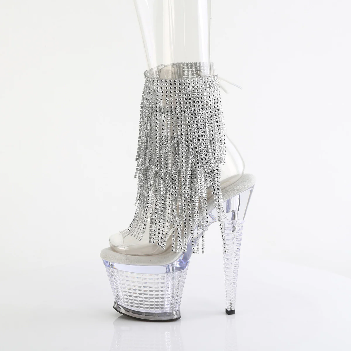 Clear 7 Inch Fetish Pole Ankle Boots - Pleaser SPECTATOR-1017RSF - Image 3