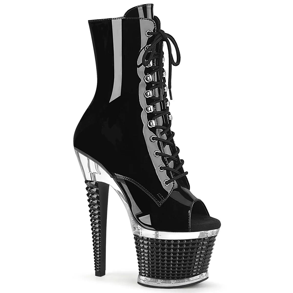 Black 7 Inch Exotic Dancing Ankle Boots - Pleaser SPECTATOR-1021