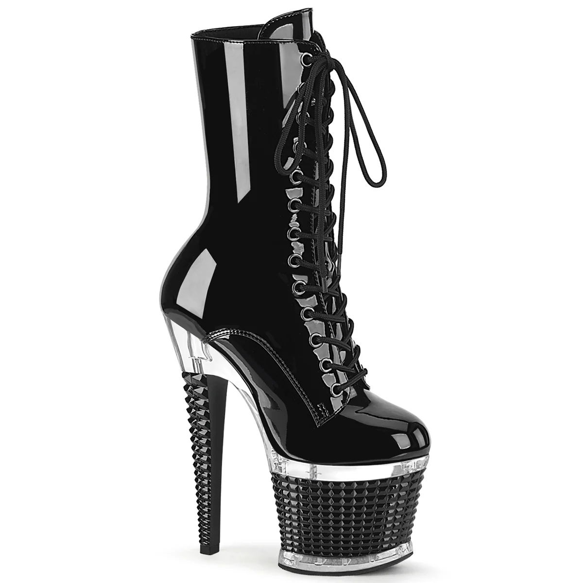 Black 7 Inch Pole Dancer Ankle Boots - Pleaser SPECTATOR-1040