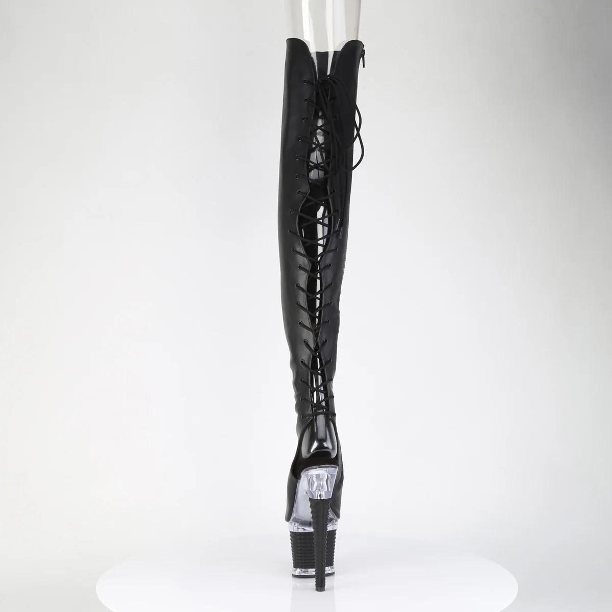 Black 7 Inch Fetish Pole Thigh High boots - Pleaser SPECTATOR-3030 - Image 4