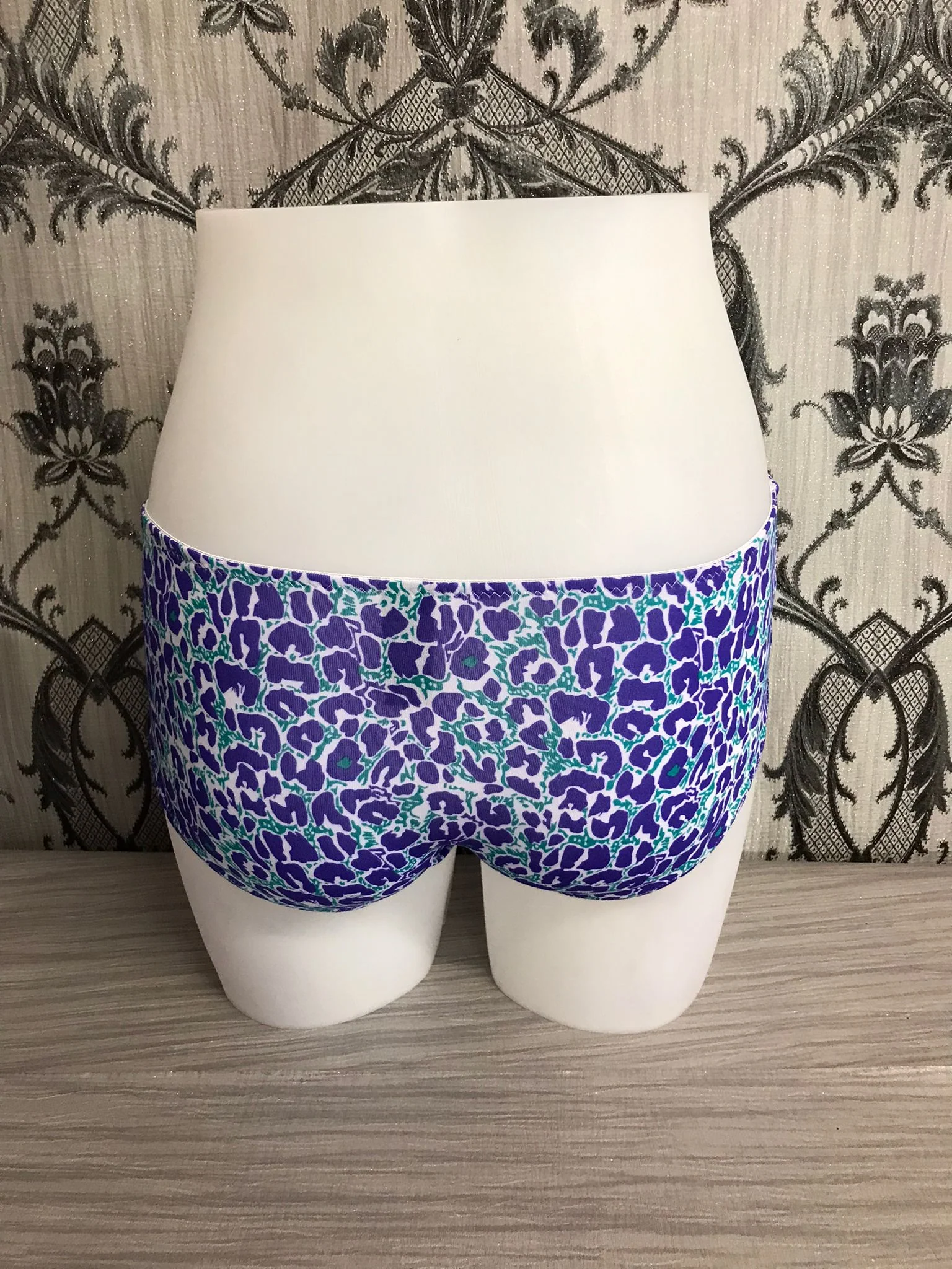 SRI192401 Blue Animal Print Panties - Image 2