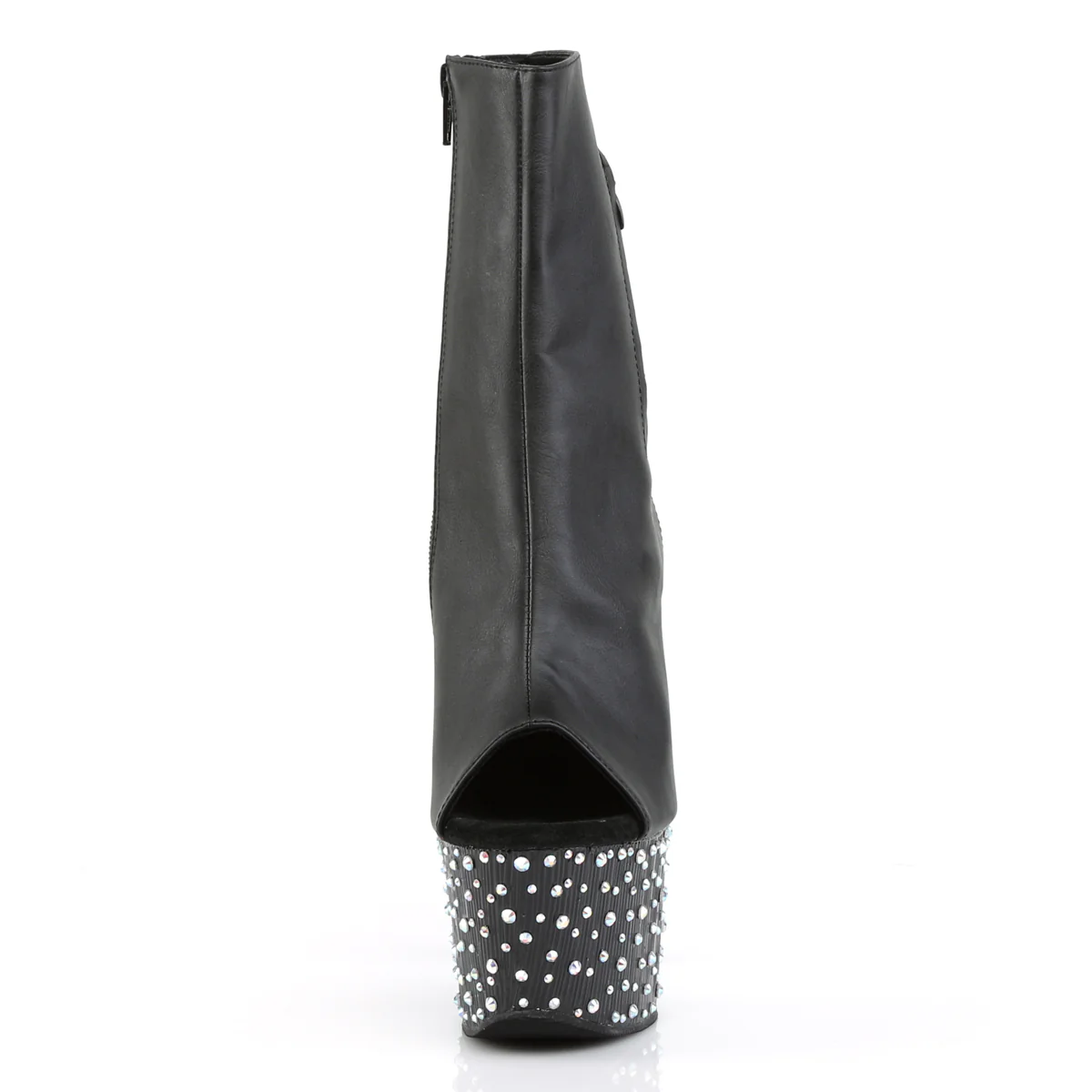 Black 7 Inch Fetish Pole Ankle Boots - Pleaser STARDANCE-1018-7 - Image 2