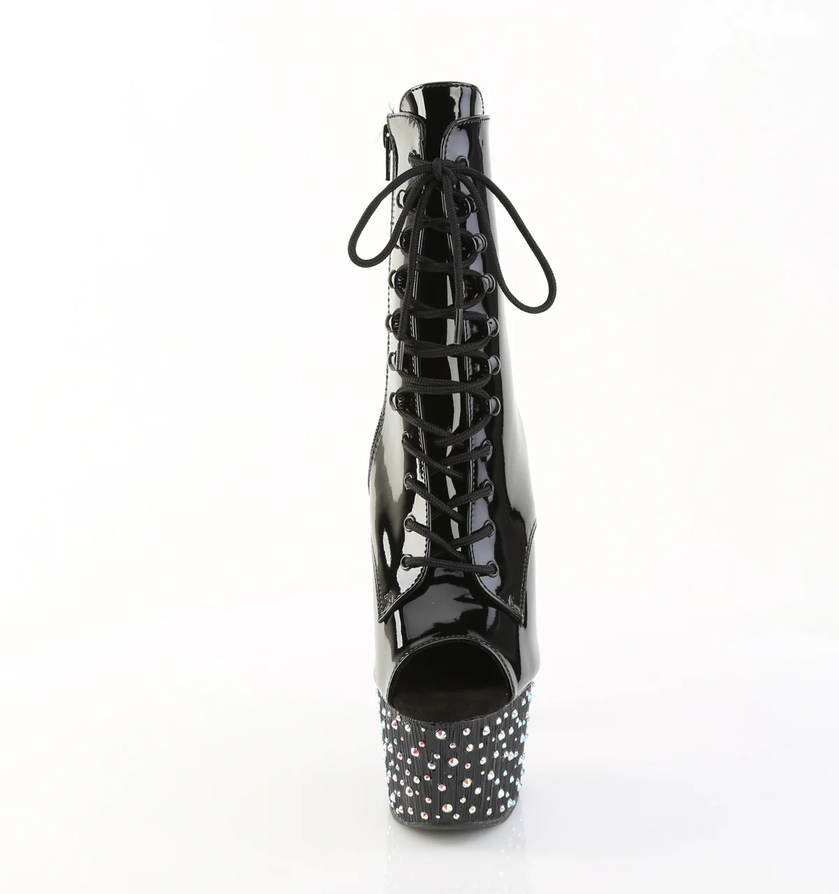 Black 7 Inch Fetish Pole Ankle Boots - Pleaser STARDANCE-1021 - Image 2