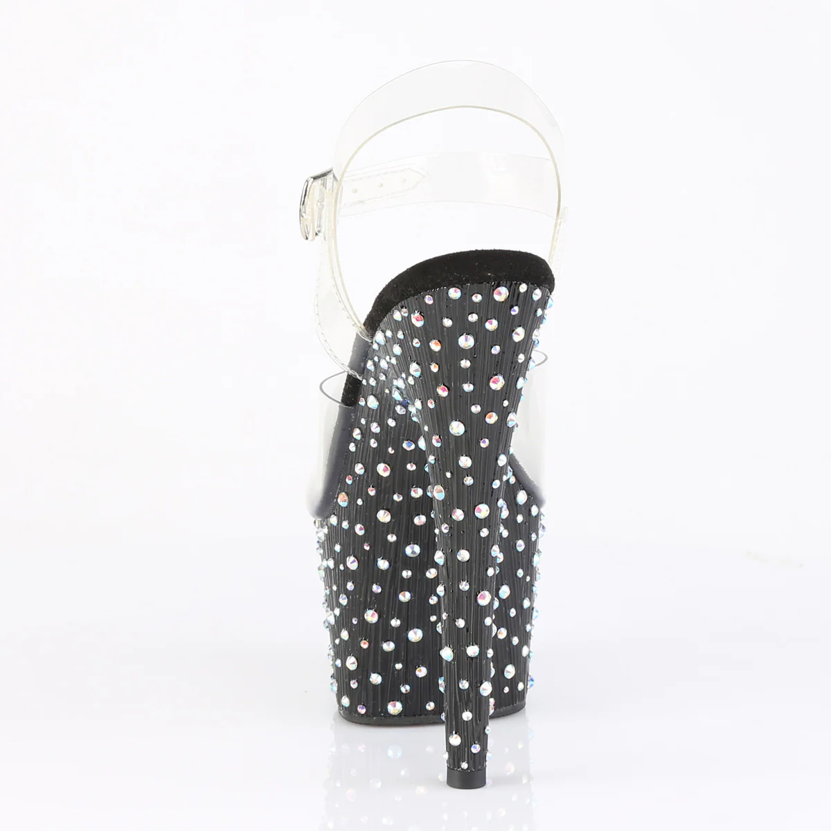 Silver Multi Glitter 7 Inch Pole Dancer Platform Shoes - Pleaser STARDANCE-708 - Image 4