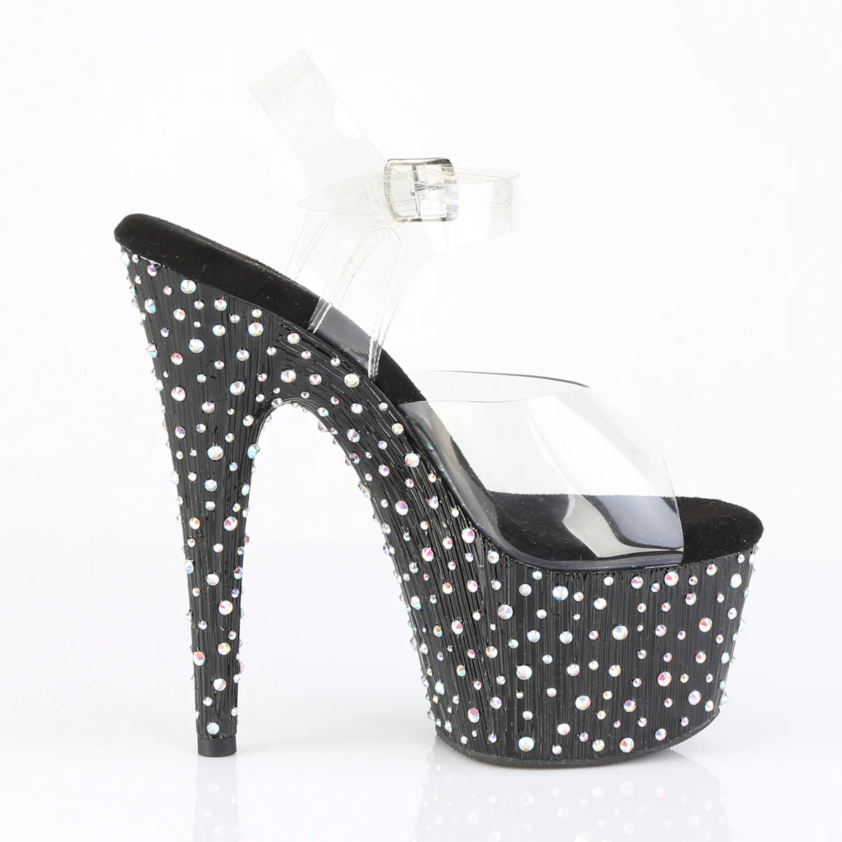 Silver Multi Glitter 7 Inch Pole Dancer Platform Shoes - Pleaser STARDANCE-708 - Image 5
