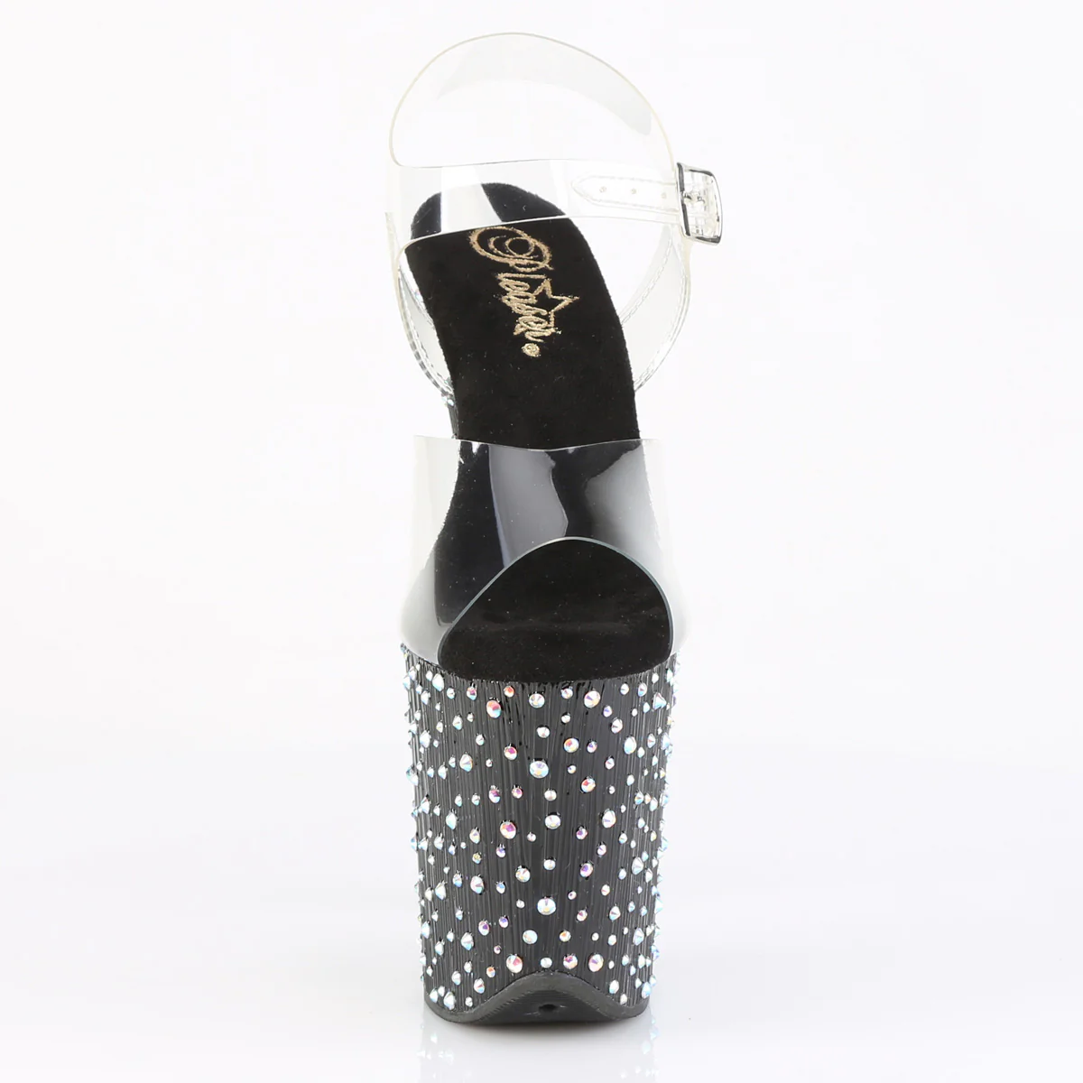 Silver Multi Glitter 8 Inch Fetish Pole Platform Shoes - Pleaser STARDANCE-808 - Image 2