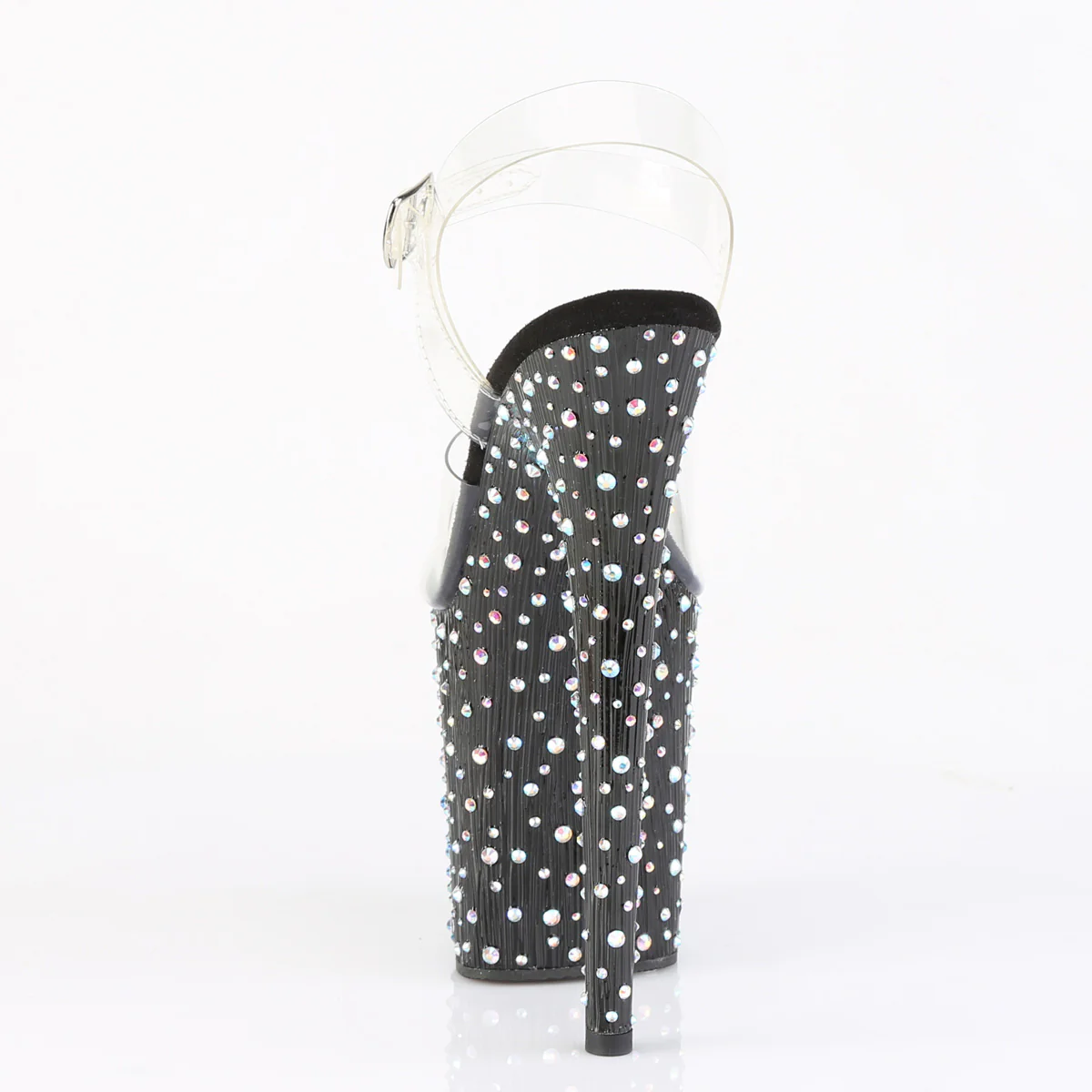 Silver Multi Glitter 8 Inch Fetish Pole Platform Shoes - Pleaser STARDANCE-808 - Image 4