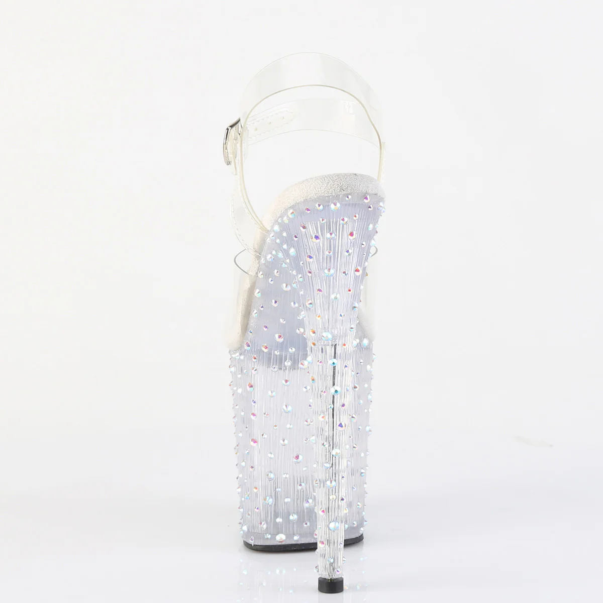 Clear Bling 8 Inch Exotic Dancing Platform Shoes -  Pleaser STARDANCE-808 - Image 4