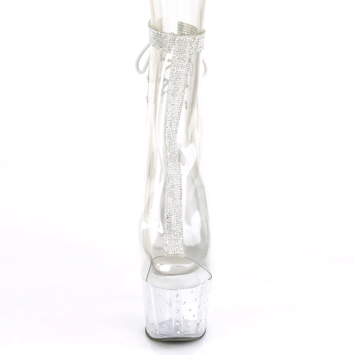 Clear 7 Inch Fetish Pole Ankle Boots - Pleaser STARDUST-1018C-2RS - Image 2