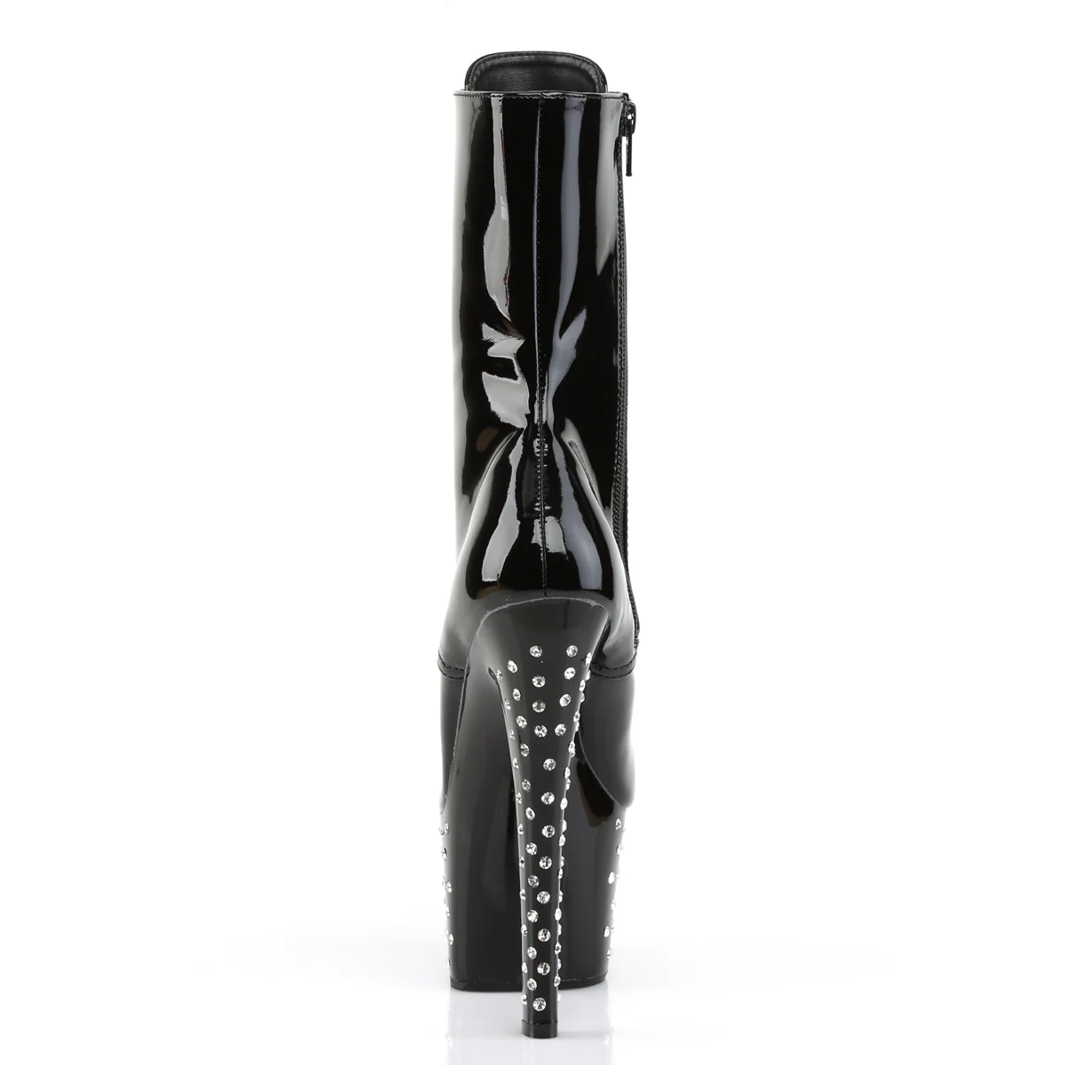 Black 7 Inch Fetish Pole Ankle Boots - Pleaser STARDUST-1020-7 - Image 4