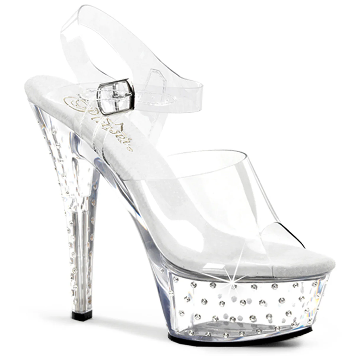 Clear 6 Inch Fetish Pole Platform Shoes -  Pleaser STARDUST-608 - Image 6