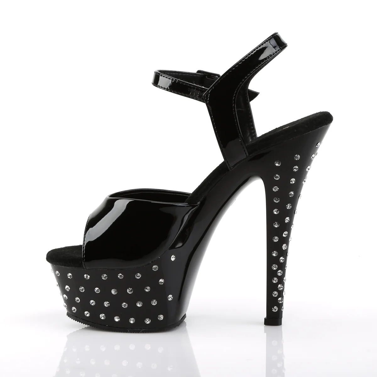 Black 6 Inch Exotic Dancing Platform Shoes -  Pleaser STARDUST-609 - Image 3