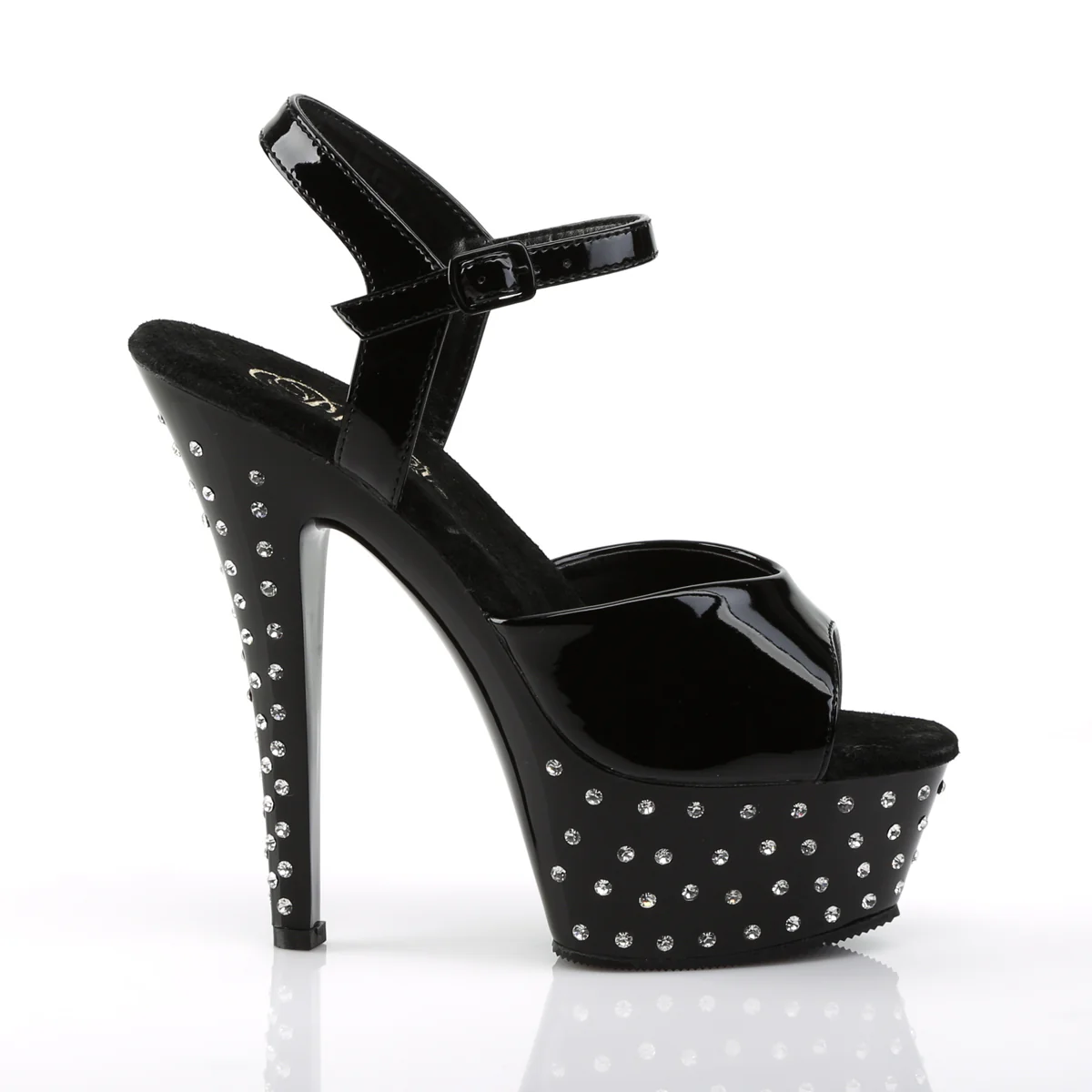 Black 6 Inch Exotic Dancing Platform Shoes -  Pleaser STARDUST-609 - Image 5