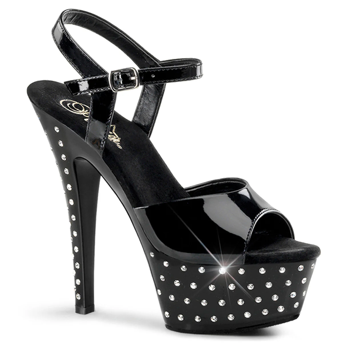 Black 6 Inch Exotic Dancing Platform Shoes -  Pleaser STARDUST-609 - Image 6