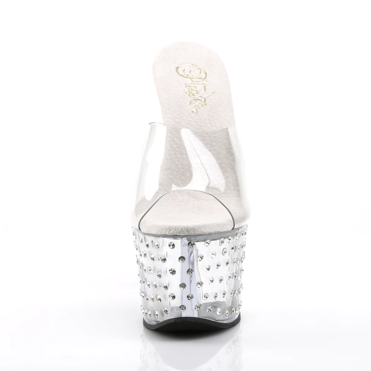 Clear 7 Inch Fetish Pole Platform Shoes - Pleaser STARDUST-701 - Image 2