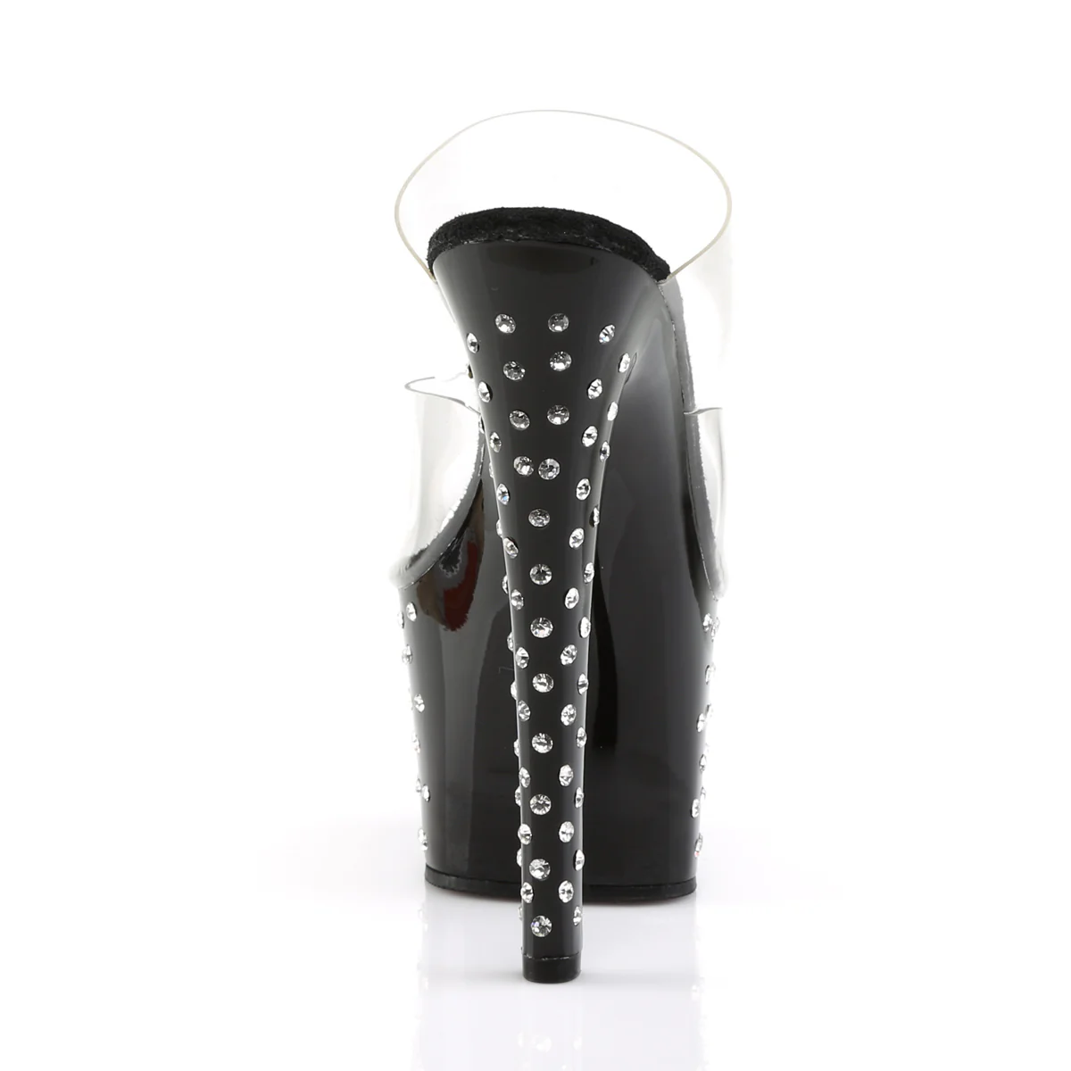 Clear Black 7 Inch Fetish Pole Platform Shoes - Pleaser STARDUST-702 - Image 4
