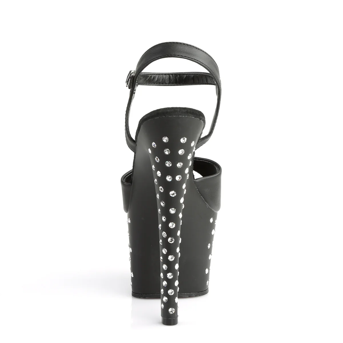 Black 7 Inch Fetish Pole High Heels - Pleaser STARDUST-709 - Image 4