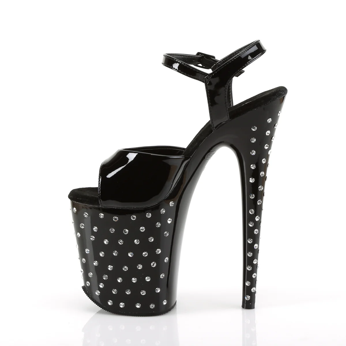 Black 8 Inch Pole Dancer Platform Shoes -  Pleaser STARDUST-809 - Image 3