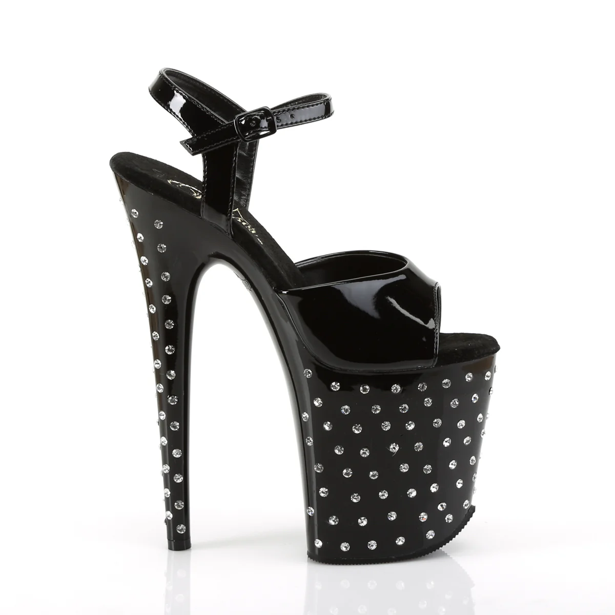Black 8 Inch Pole Dancer Platform Shoes -  Pleaser STARDUST-809 - Image 5